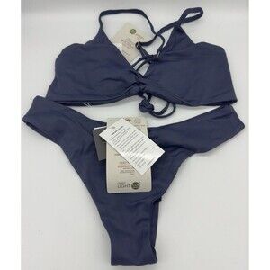 Liv Brasil Navy Blue Cheeky Bikini, Size Medium, New With Tags! Made In Brazil!